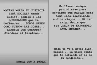 Dalma Maradona volvió al ataque contra Matías Morla con una serie de picantes mensajes