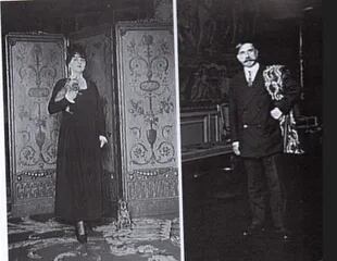 Sarah Wilkinson y José Santamarina fotografiados en su palacio (Gentileza Archivo Histórico de Tandil)