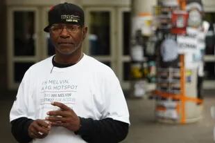 Melvin, uno de los voluntarios del proyecto Homeless Hotspot, que ofrece Internet móvil a cambio de donaciones