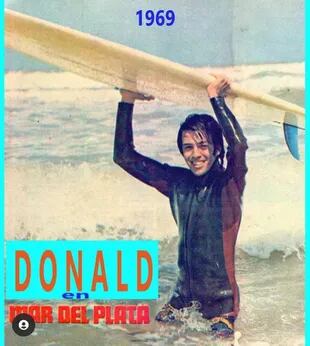 Al agua... Donald, en otra época, surfea su éxito juvenil: sus hits no entienden del paso del tiempo