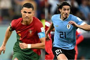 Diptico deCristiano Ronaldo de Portugal y Edinson Cavani  Uruguay