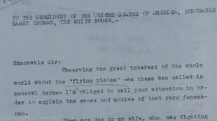 La desopilante carta que un cordobés le envió al presidente de EE.UU. en 1947 para explicar el fenómeno OVNI