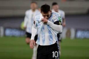 Lionel Messi celebró con gran emoción los tres goles que marcó contra Bolivia en el Monumental