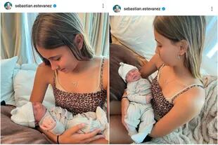 Sebastián Estevanez compartió una imagen de su hija conociendo a su hermano menor