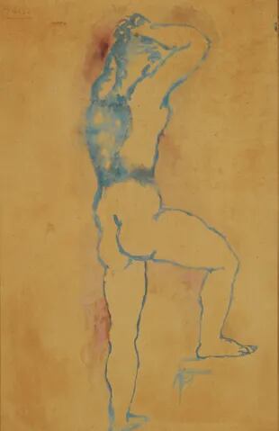 "Mujer desnuda de espalda" (1953-1954), una de las dos obras de Pablo Picasso que se exhiben en forma permanente en la colección del MNBA