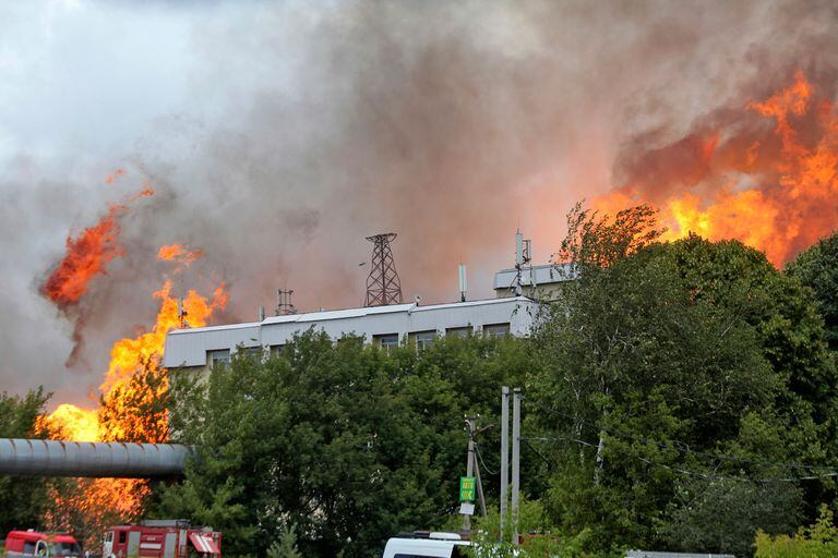 Incendio en una central térmica de Moscú: al menos seis heridos