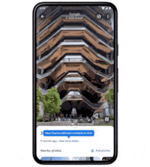 Así se ve el archivo histórico de Google Street View desde el celular