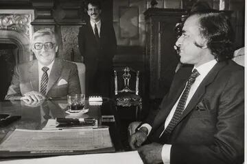 Eduardo Angeloz junto a Carlos Menem.