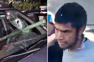 Arrestaron al ladrón que destrozó el parabrisas de un auto que circulaba por el Túnel de Libertador