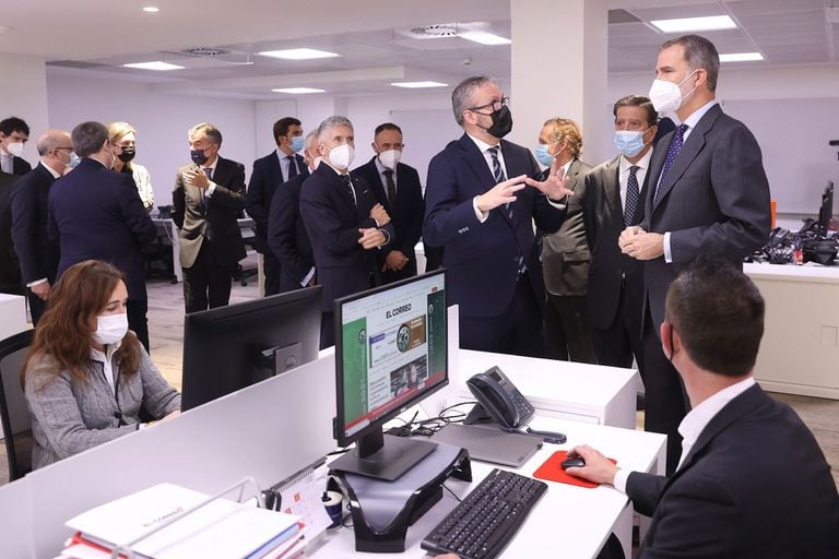 El Rey Felipe VI inaugura la nueva sede del periódico El Correo en Bilbao
