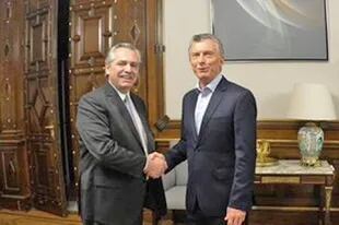 Macri Macri recibió a Alberto Fernández en la casa Rosada
