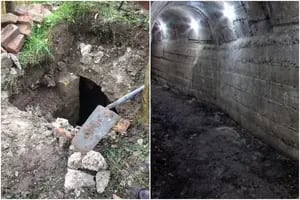 Levantó una losa del patio de su casa y descubrió un túnel subterráneo de la Segunda Guerra Mundial
