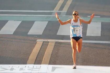 Florencia Borelli en la media maratón de Buenos Aires en 2022