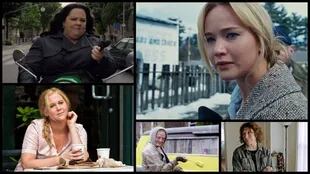 Las mejores actrices cómicas nominadas son: Melissa McCarthy, Jennifer Lawrence, Amy Schumer, Maggie Smith y Lily Tomlin