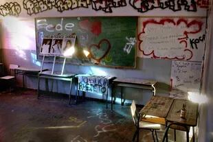 El aula en la que ocurrió la masacre; hoy allí no se dan clases