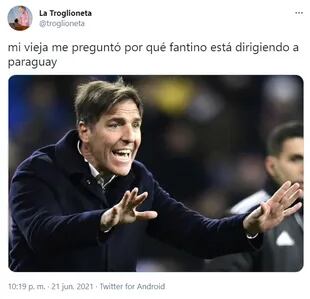 Los memes de los usuarios de Twitter sobre el parecido entre Eduardo "Toto" Berizzo y Alejandro Fantino. Fuente: Twitter.
