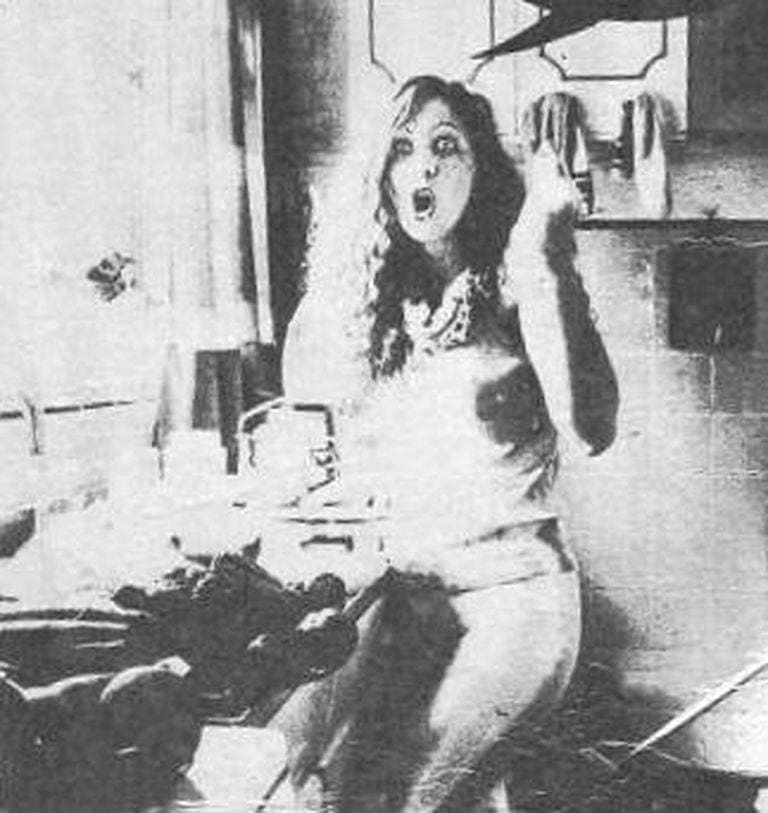 Celeste Carballo en la portada del LP, Me vuelvo cada día más loca, en 1982