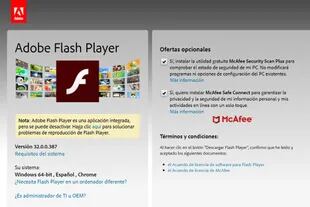 El 31 de diciembre de 2020 fue el último día de Adobe Flash Player. Desde entonces la compañía dejó de darle soporte al software e impide su descarga