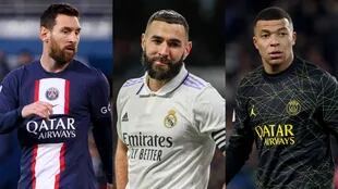 Lionel Messi, Karim Benzema y Kylian Mbappé, los tres futbolistas ternados al premio The Best de 2022