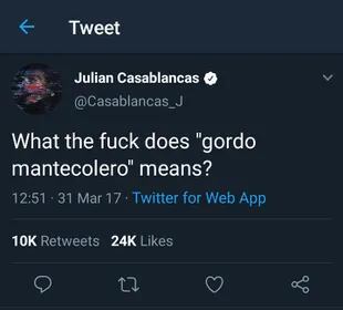 "Gordo mantecolero", el apodo que le pusieron los fans a Julian Casablancas (Foto: Twitter)