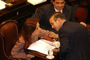 Pichetto junto a Cristina Kirchner en sus años en el Senado