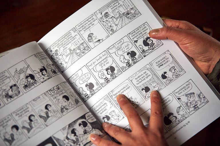 Una edición en armenio, una de las tantas lenguas a las que fue traducida Mafalda