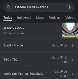 El curioso "error" de Google que dejó al descubierto a los dos posibles finalistas del Mundial Qatar 2022