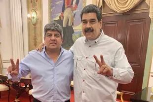 Pablo Moyano junto a Nicolás Maduro