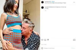 La tierna publicación de Ricardo Montaner besando la panza de su hija Evaluna (Crédito: Instagram @montaner)