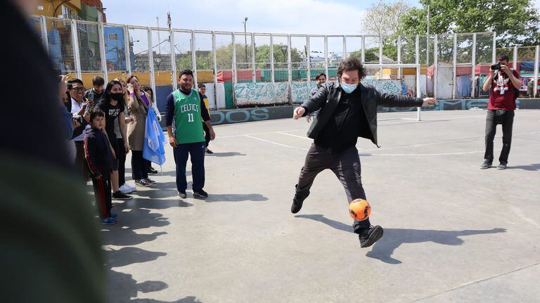 Javier Milei recorrió la villa 31 de la ciudad de Buenos Aires