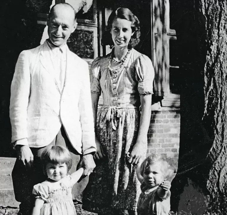 Hermann and Gisela von Oelhafen adopted Ingrid (left) and Dietmar (right).  His task was to raise purebred Aryans from children