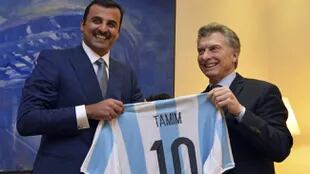 Tamim bin Hamad con Mauricio Macri