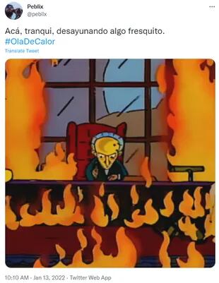 No faltaron las referencias a los Simpson en los memes sobre la ola de calor