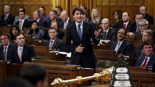 Trudeau, durante una sesión de control en el Parlamento de Canadá, ayer en Ottawa