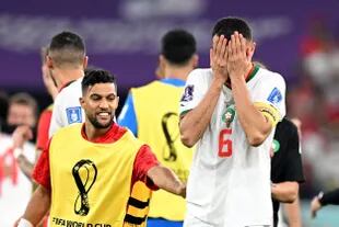 Las lágrimas del capitán, Romain Saïss, después de que se confirmara el pase de Marruecos a los octavos de final de Qatar 2022.