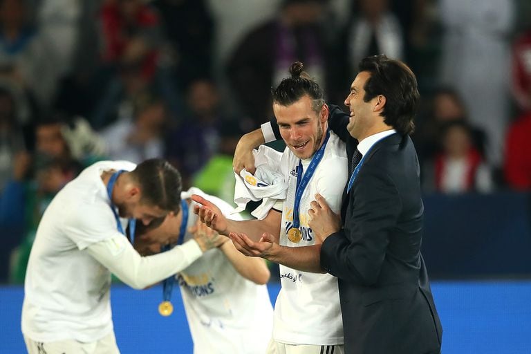 Con Sergio Ramos y Bale, en los festejos por la coronación en el Mundial de Clubes 2018 con Real Madrid; condujo en 32 partidos al primer equipo, con 22 triunfos, dos empates y ocho derrotas, hasta marzo de 2019; contando las categorías formativas, dirigió a equipos del Real en 118 encuentros 