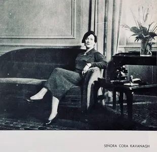 Imagen de Cora Kavanagh publicada en la revista Atlántida, en 1936