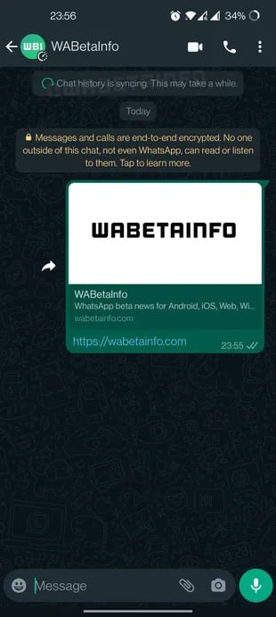 WhatsApp fungerer med å synkronisere chattehistorikk mellom mobile enheter (Foto: Courtesy wabetainfo.com)